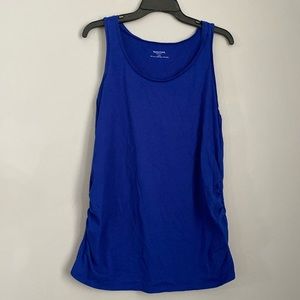 Blue maternity tank top